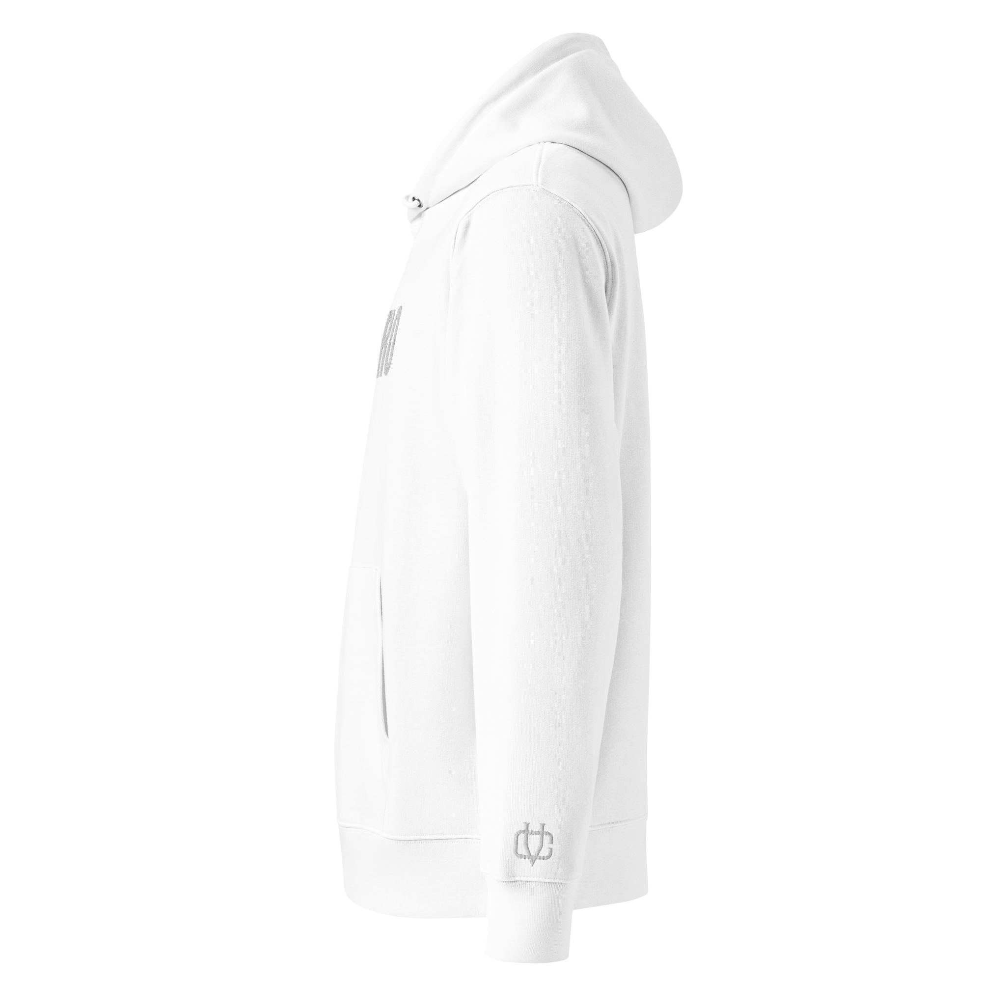 Hoodie White Classic Embroidery